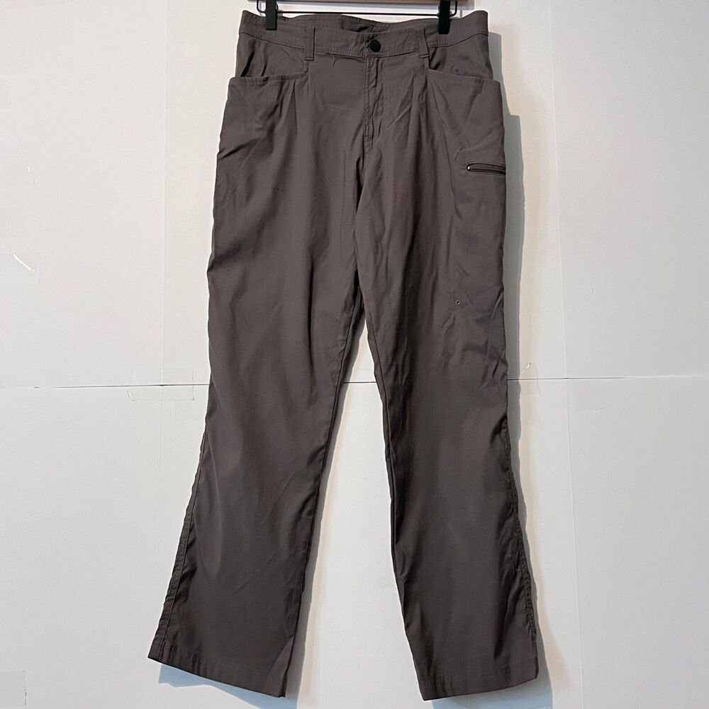 Rei Womens Nylon Pants Size Waist 32" Inseam 30" Grey Zip Pocket Active